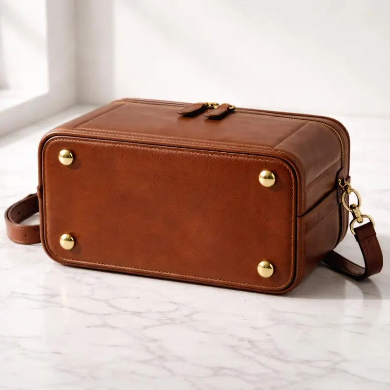 Full-Grain Leather Multi-Purpose Travel Trunk Bag